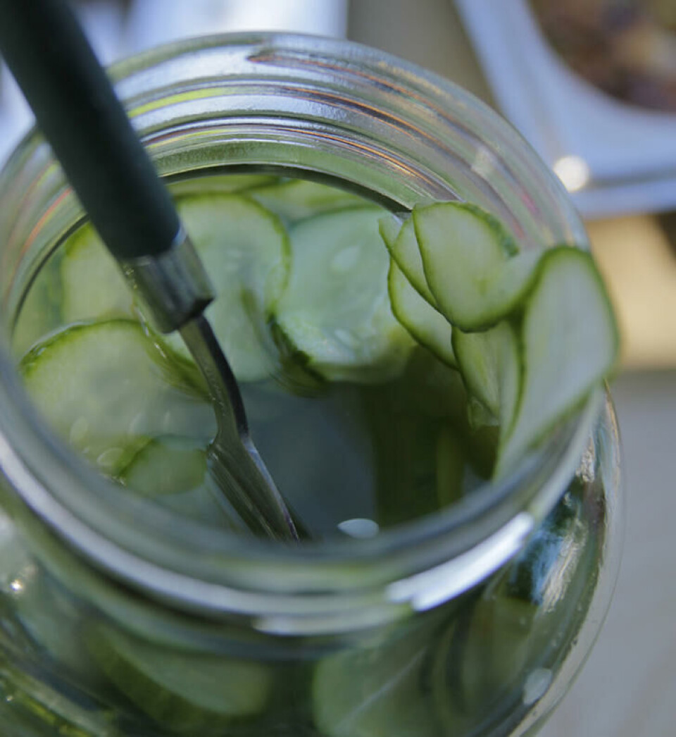 Sylteagurker Syltede agurker på glass