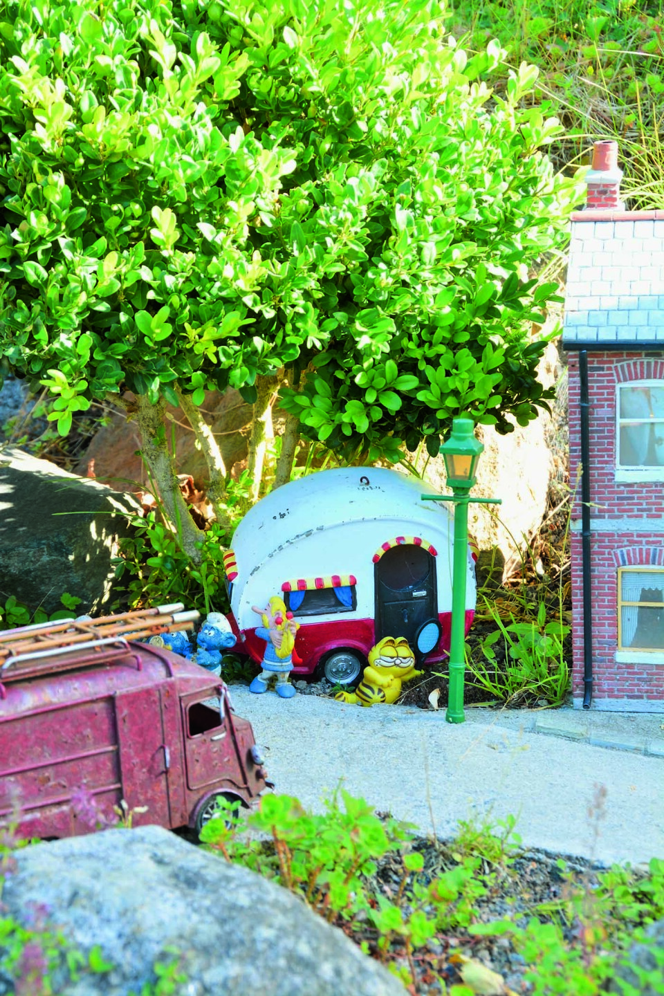 Tog i hagen Campingvogn