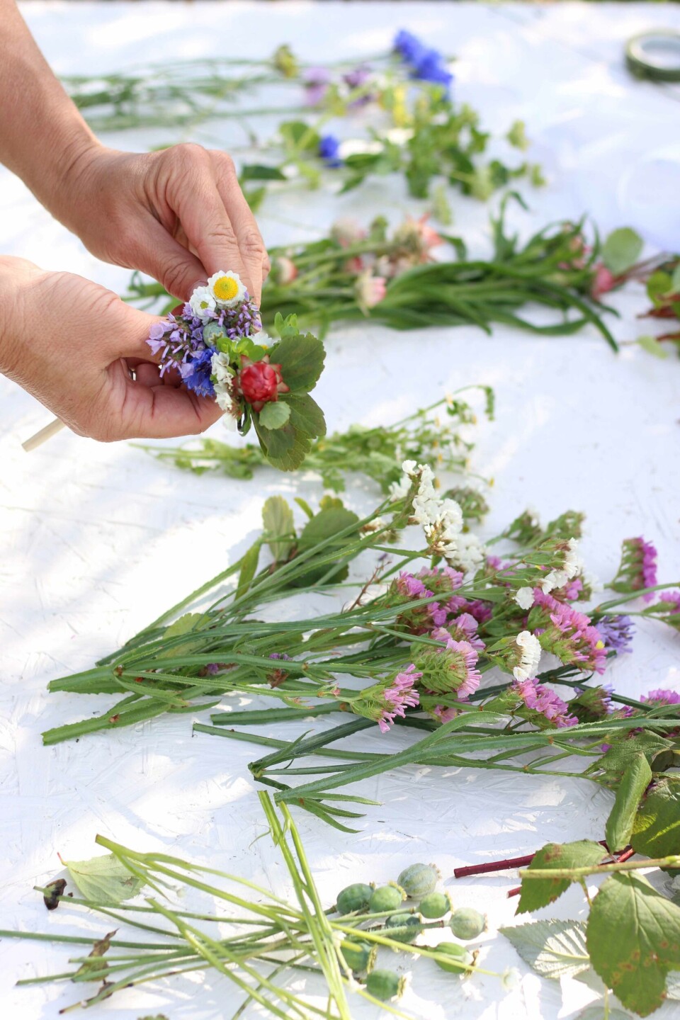 Lag blomsterkrans etter sesong