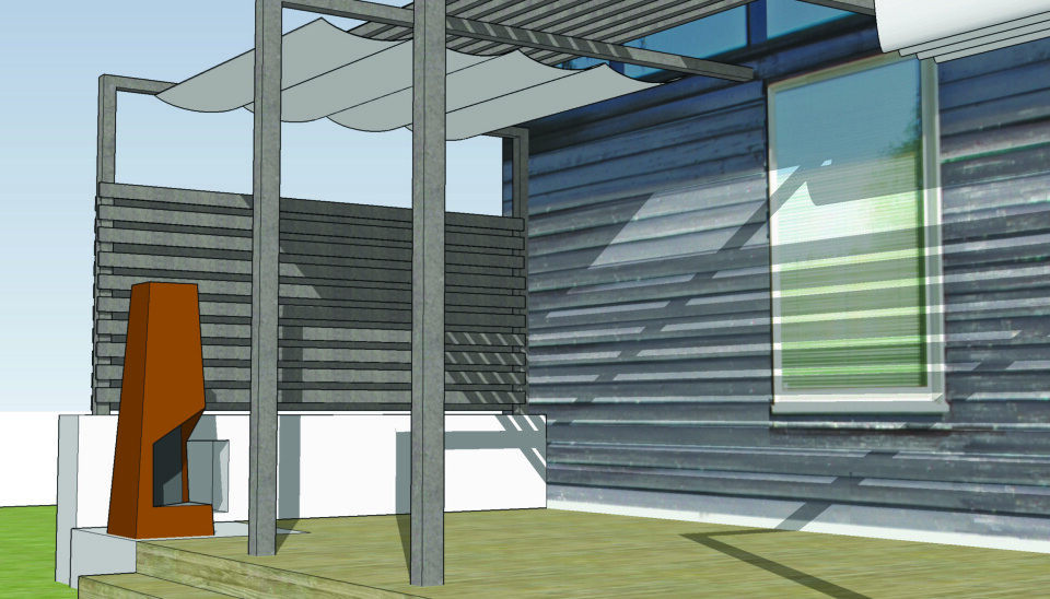 MOBILT TAK Ly for sol og sommerregn med kabelhengt baldakin.