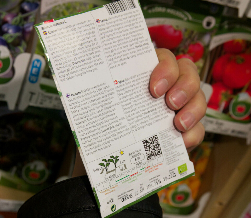 På plantelappen eller på baksiden av frøposen kan du finne nyttig informasjon. Blant annet hvilken klimasone, H-sone, planten passer i.